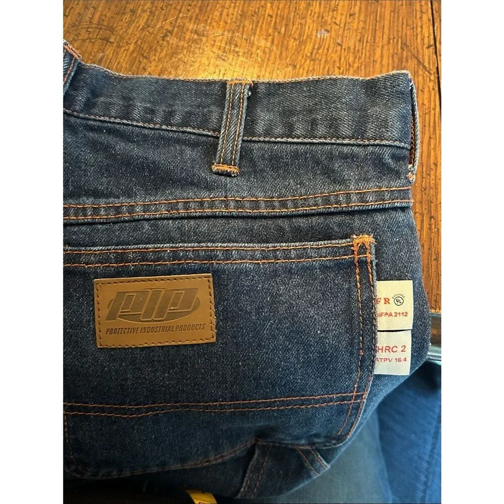 Men's Straight Leg Blue PIP Men’s AR/FR Jeans - 100% Cotton 32/32 NWOT